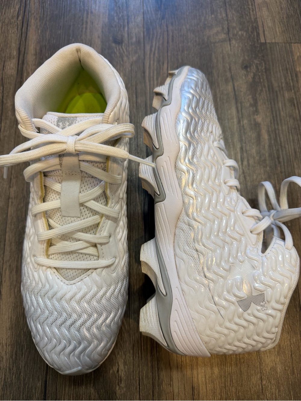 Under Armour Spotlight Franchise Football Cleats Men's White Sports Outdoor 7